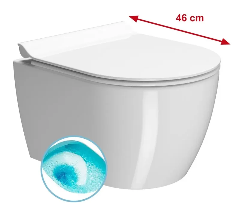 Sapho Pura - piekaramais WC, Swirlflush, ExtraGlaze, balts 880211