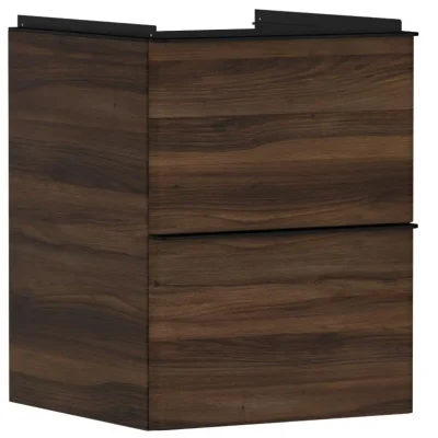 Hansgrohe Xelu Q - izlietnes apakšskapītis, 63x48x50 cm, 2 atvilktnes, tumšs valrieksts/matēti melns 54022670