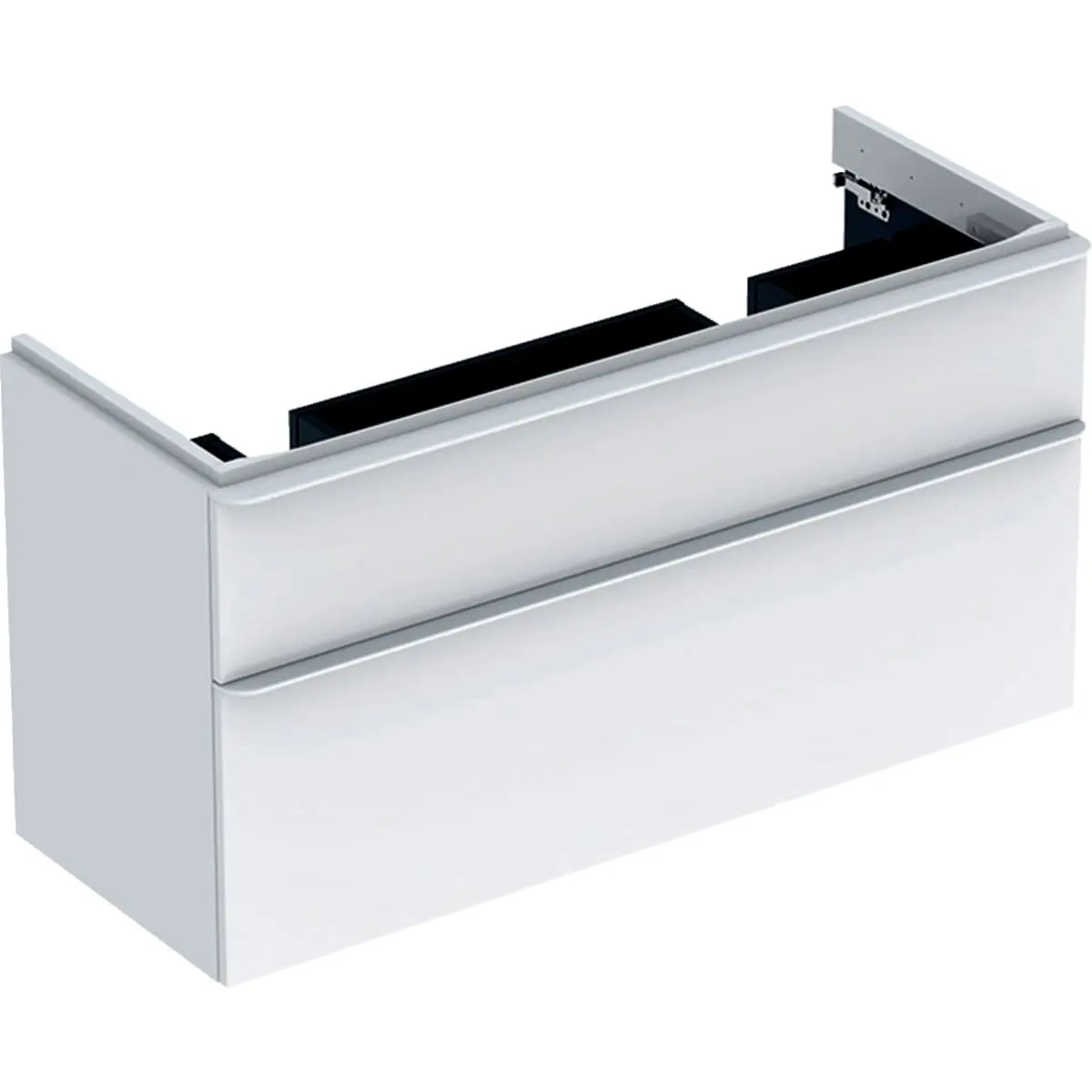 Geberit Smyle Square - izlietnes skapītis, 118x47x62 cm, 2 izvelkamās atvilktnes, balts spīdīgs/balts matēts 500.356.00.1