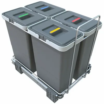 Elletipi Ecofil - iebūvēts atkritumu konteiners, sadalīts, 32 l PF01 34B3