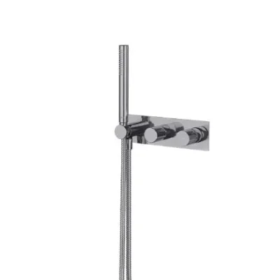 OMNIRES Contour - dušas komplekts ar zemapmetuma maisītāju, ar iebūvējamo daļu, diametrs 25 cm, hroms SYSCT10CR