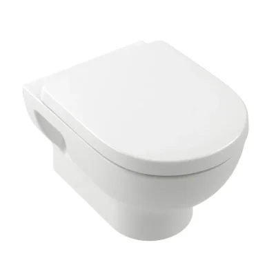 Villeroy & Boch O.novo - pie sienas stiprināms WC ar SoftClosing sēdekli, TwistFlush, DirectFlush, Alpu balts 5C39CL01