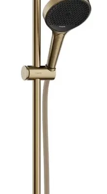 Hansgrohe Rainfinity - dušas komplekts: rokas duša, stienis un šļūtene, 3 strūklu veidi, EcoSmart, birstēta bronza 28744140