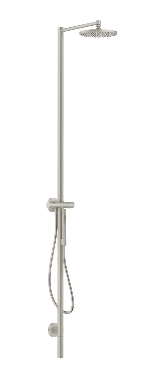 Axor Starck - dušas komplekts ar termostatu, diametrs 24 cm, 1 strūkla, nerūsējošais tērauds 12672800