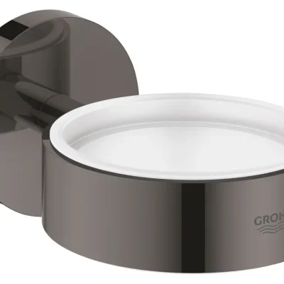Grohe Essentials - stikla/ziepju turētājs, tumši grafīta 40369A01