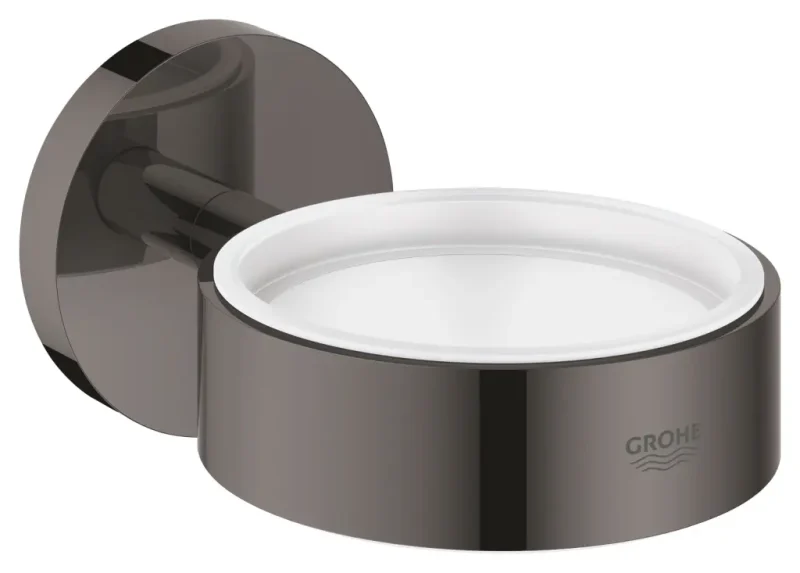 Grohe Essentials - stikla/ziepju turētājs, tumši grafīta 40369A01