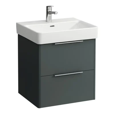 Laufen Base - izlietnes apakšskapis, 52x52x44 cm, 2 atvilktnes, pelēks H4021721102661