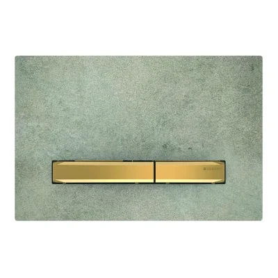 Geberit Sigma50 - vadības plate, 2 daudzumu skalošana, betona dekors/misiņš 115.672.JV.2