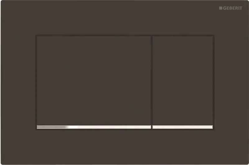Geberit Sigma20 - vadības plate SIGMA20, matēti melna / hroms 115.883.14.1