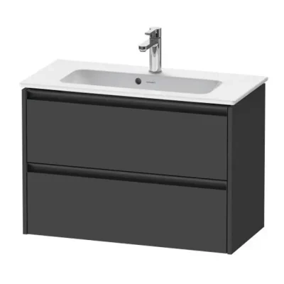 Duravit Ketho.2 - izlietnes skapītis, 55x81x39 cm, 2 atvilktnes, grafīta matēts K25256049490000