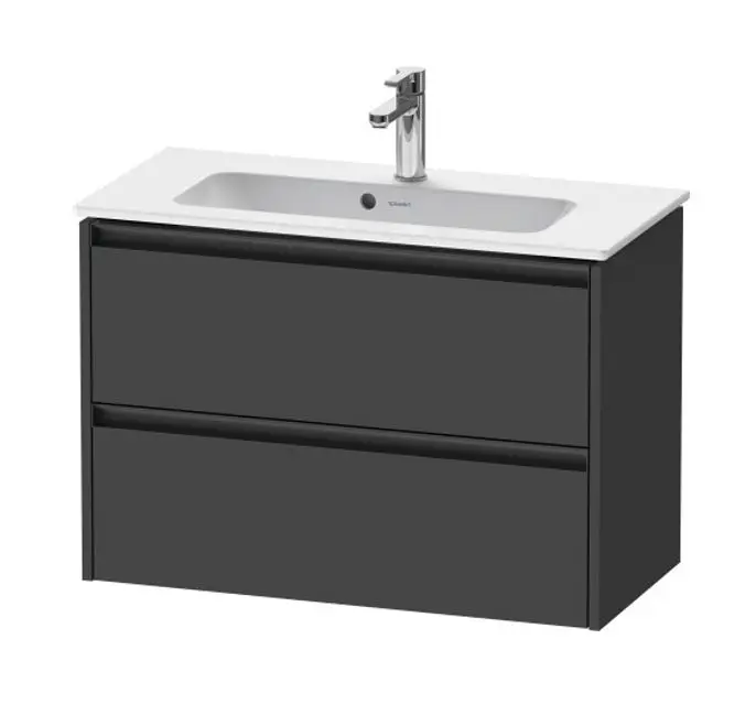 Duravit Ketho.2 - izlietnes skapītis, 55x81x39 cm, 2 atvilktnes, grafīta matēts K25256049490000
