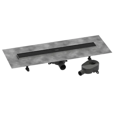 Hansgrohe RainDrain Go - dušas noteka 70 cm ar abpusēju resti, flīžu ielikšanai, matēti melna 56272670
