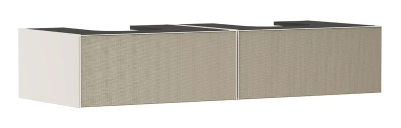 Hansgrohe Xevolos E - izlietnes skapītis, 28x137x55 cm, 2 atvilktnes, matēti bēšs/bronza strukturēta 54317390