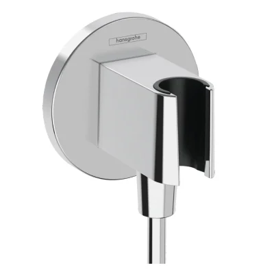 Hansgrohe Fixfit - sienas pieslēguma līkums ar dušas turētāju, hromēts 26888000