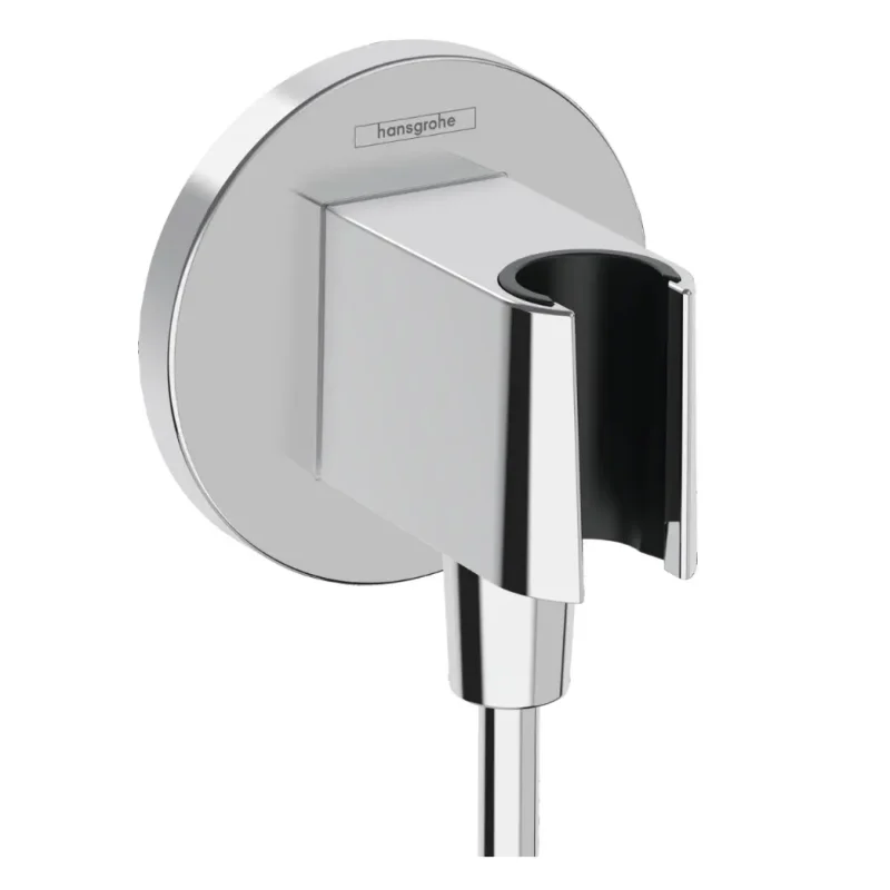 Hansgrohe Fixfit - sienas pieslēguma līkums ar dušas turētāju, hromēts 26888000