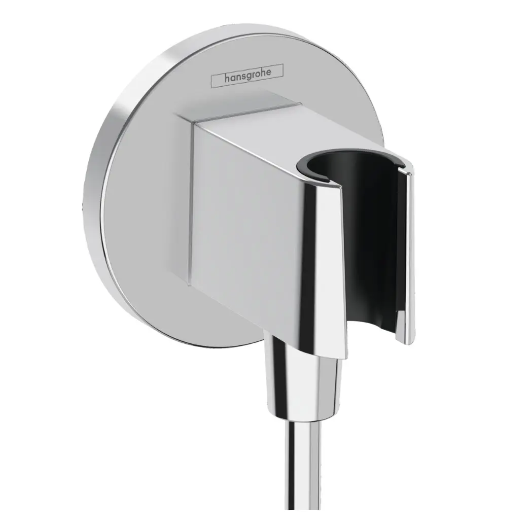 Hansgrohe Fixfit - sienas pieslēguma līkums ar dušas turētāju, hromēts 26888000