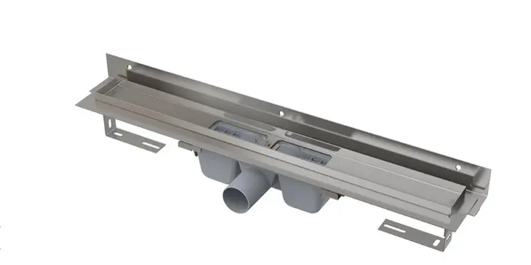 Alcadrain dušas renes - dušas renīte Flexible 115 cm, ar regulējamu atloku pie sienas, nerūsējošais tērauds APZ4-1150