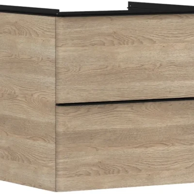 Hansgrohe Xelu Q - izlietnes skapītis, 63x58x50 cm, 2 atvilktnes, dabīgs ozols/matēti melns 54025670