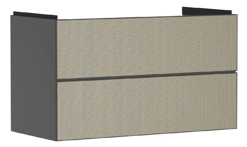 Hansgrohe Xevolos E - izlietnes apakšskapītis 98x58x48 cm, 2 atvilktnes, matēti pelēks/bronza 54183390