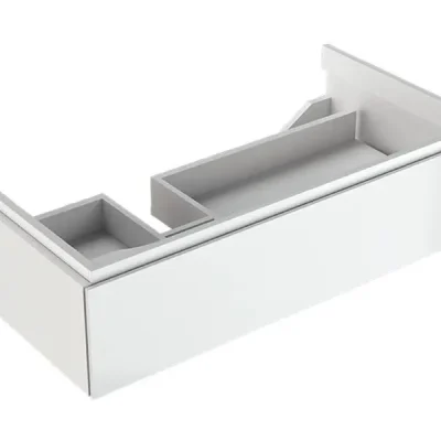 Geberit Xeno 2 - izlietnes apakšskapis 90 cm, izvelkama atvilktne ar LED apgaismojumu, balts spīdīgs 500.508.01.1