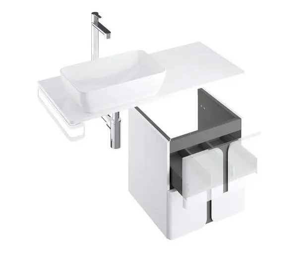 Ravak Balance - izlietnes plātne 120x47x2 cm, spīdīgi balta X000001372