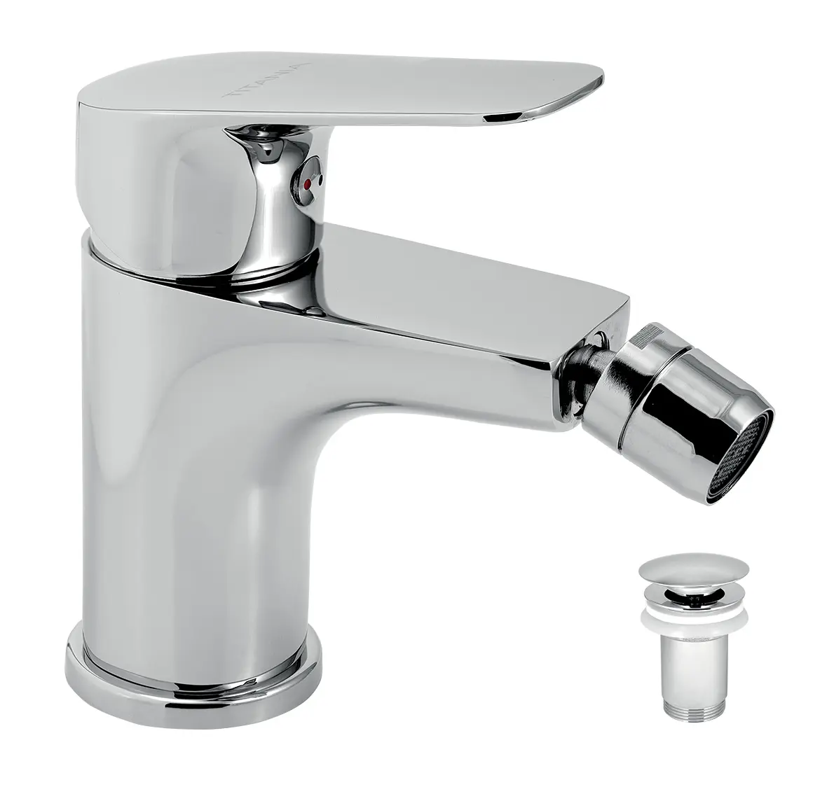 Novaservis Titania Pure - bideta maisītājs ar noteces komplektu, hroms 90311,0