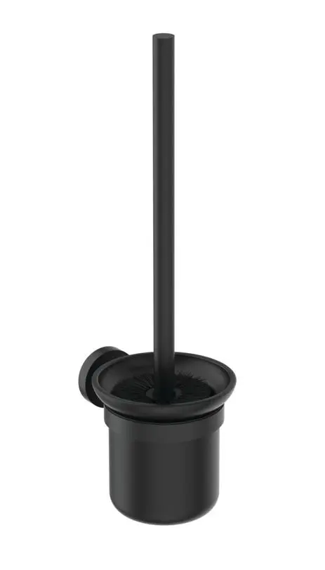 Ideal Standard IOM - sienas WC birste ar turētāju, stikls melns satinēts/zīdaini melns A7927XG