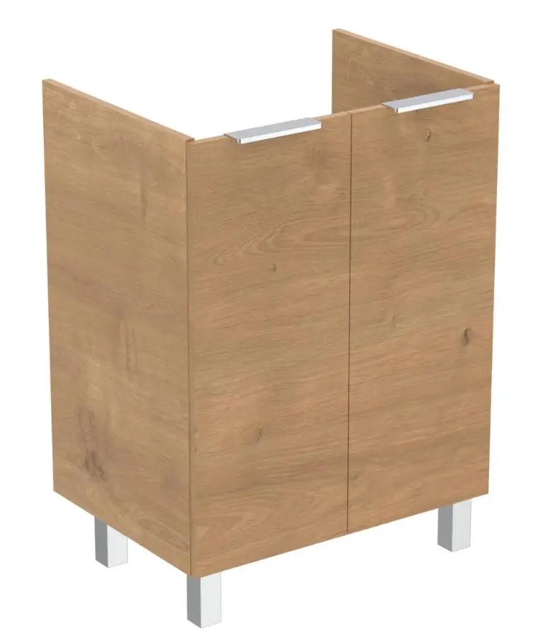 Ideal Standard Eurovit+ - izlietnes apakšskapītis, 84x60x44 cm, 2 durvis, eņģes kreisajā/labajā pusē, ozols R0258Y8