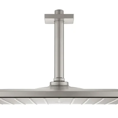 Grohe Rainshower - galvas duša 310 Mono Cube 9,5 l/min, ar griestu roku, Supersteel 26566DC0