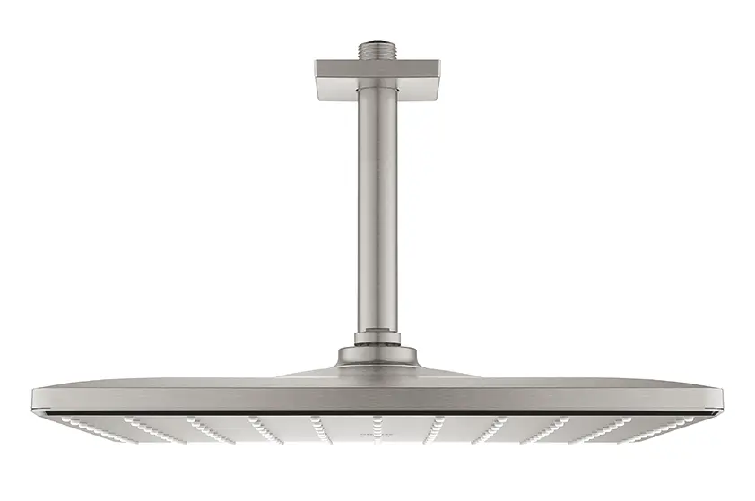 Grohe Rainshower - galvas duša 310 Mono Cube 9,5 l/min, ar griestu roku, Supersteel 26566DC0