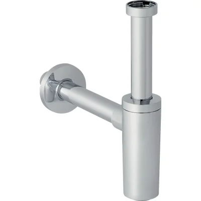 Geberit piederumi - smaku aizturis ar starpsienu izlietnēm, horizontāla notece, d 32 mm, G 1 1/4, hromēts pulēts 151.034.21.1