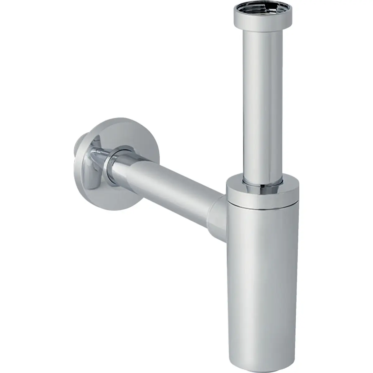 Geberit piederumi - smaku aizturis ar starpsienu izlietnēm, horizontāla notece, d 32 mm, G 1 1/4, hromēts pulēts 151.034.21.1