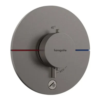 Hansgrohe ShowerSelect Comfort - zemapmetuma termostata maisītājs, hroms melns birstēts 15562340