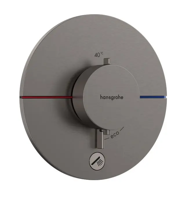 Hansgrohe ShowerSelect Comfort - zemapmetuma termostata maisītājs, hroms melns birstēts 15562340