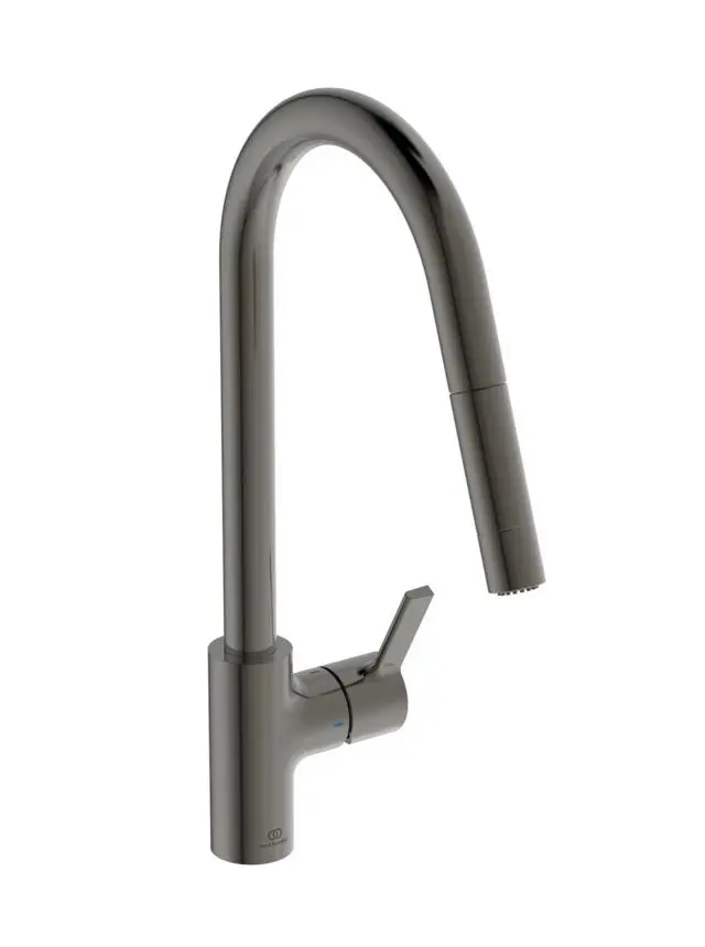 Ideal Standard Gusto - virtuves izlietnes maisītājs ar izvelkamu dušu, Magnetic Grey BD416A5