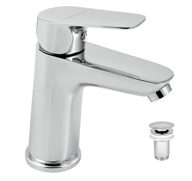 Novaservis Titania Pure - izlietnes maisītājs ar klik-klak noteci, hroms 90303,0