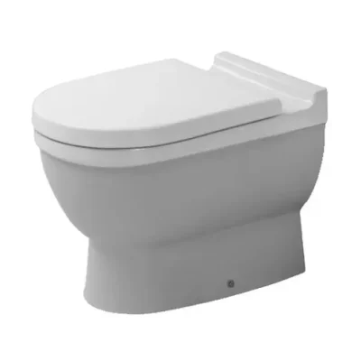 Duravit Starck 3 - stāvošs WC, horizontāls izvads, ar HygieneGlaze, Alpu balts 0124092000