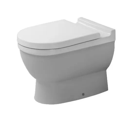 Duravit Starck 3 - stāvošs WC, horizontāls izvads, ar HygieneGlaze, Alpu balts 0124092000