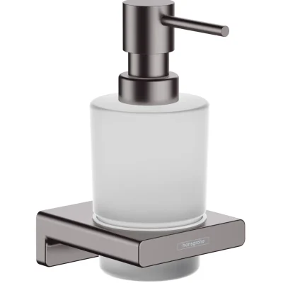 Hansgrohe AddStoris - ziepju dozators ar turētāju, stikls matēts/hroms melns birstēts 41745340