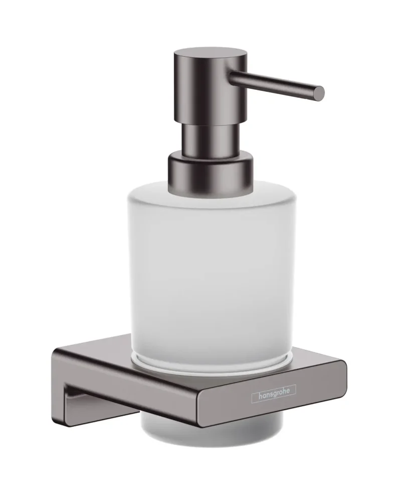 Hansgrohe AddStoris - ziepju dozators ar turētāju, stikls matēts/hroms melns birstēts 41745340