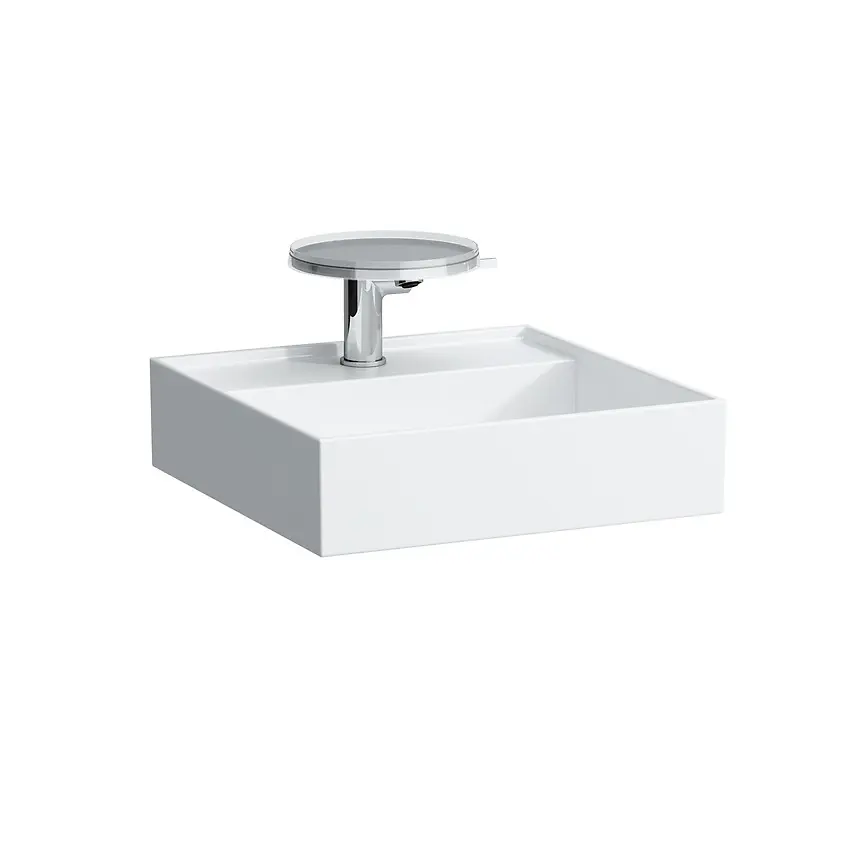 Laufen Kartell - roku mazgāšanas izlietne 46x46 cm, ar 1 jaucējkrāna caurumu, LCC, balta H8153314001111