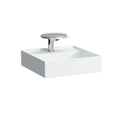 Laufen Kartell - rokas izlietne 46x46 cm, ar 1 jaucējkrāna caurumu, balta H8153310001111