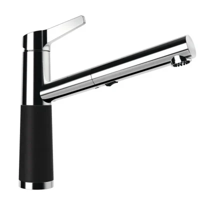 SCHOCK SC-510 - virtuves izlietnes maisītājs ar izvelkamu dušu, Nero/hroms 554120GNE
