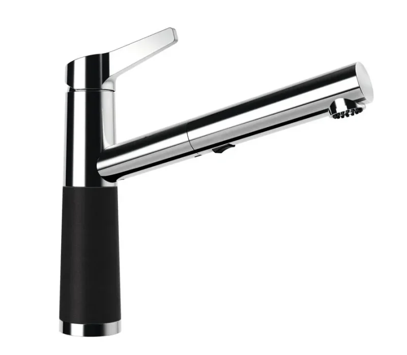 SCHOCK SC-510 - virtuves izlietnes maisītājs ar izvelkamu dušu, Nero/hroms 554120GNE