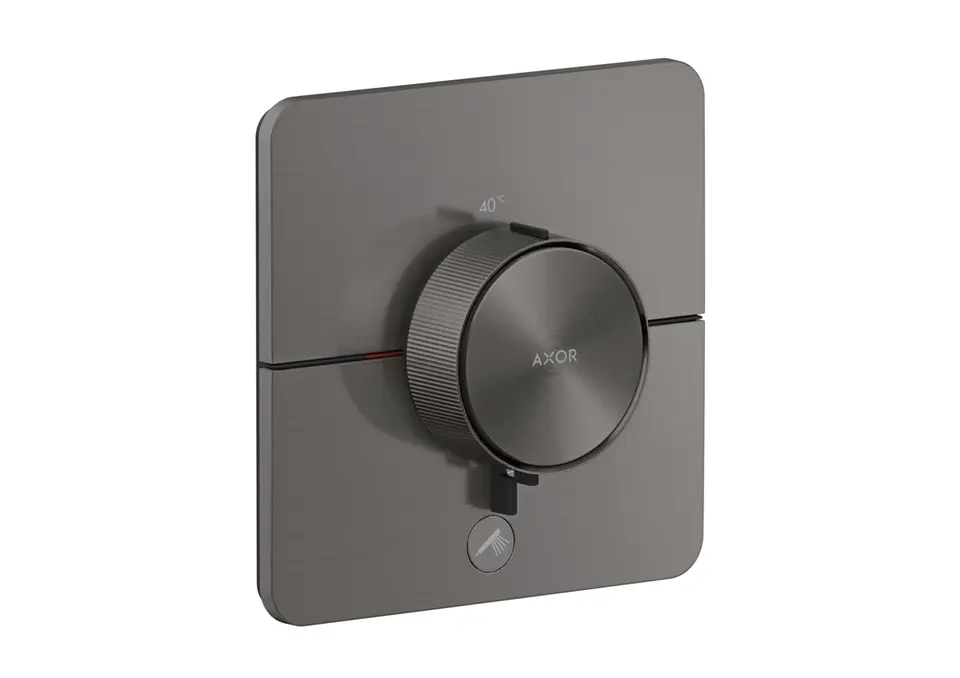 Axor ShowerSelect ID - termostata dušas maisītājs, zemapmetuma montāža, HighFlow, hroms melns birstēts 36778340