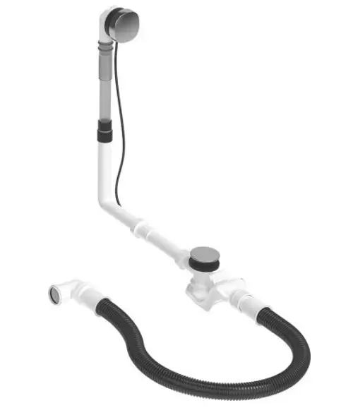 Duravit piederumi - noteces un pārplūdes komplekts, Bowdenzug, hromēts 792218000001000