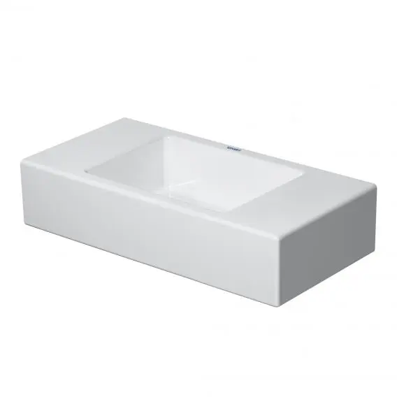 Duravit Vero Air - rokas izlietne 50x25 cm, bez pārplūdes, bez jaucējkrāna cauruma, balta 0724500000