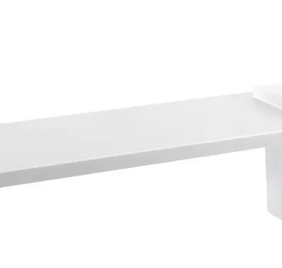 Sapho Abeline - plaukts ar ziepju dozatoru un glāzēm, 60 cm, balts matēts/hromēts AE602-0101-02