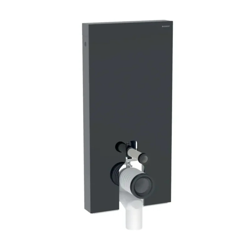 Geberit Monolith Plus - sanitārais modulis stāvošam WC, 101 cm, pieslēgums apakšā, stikls/melns 131.202.SJ.7
