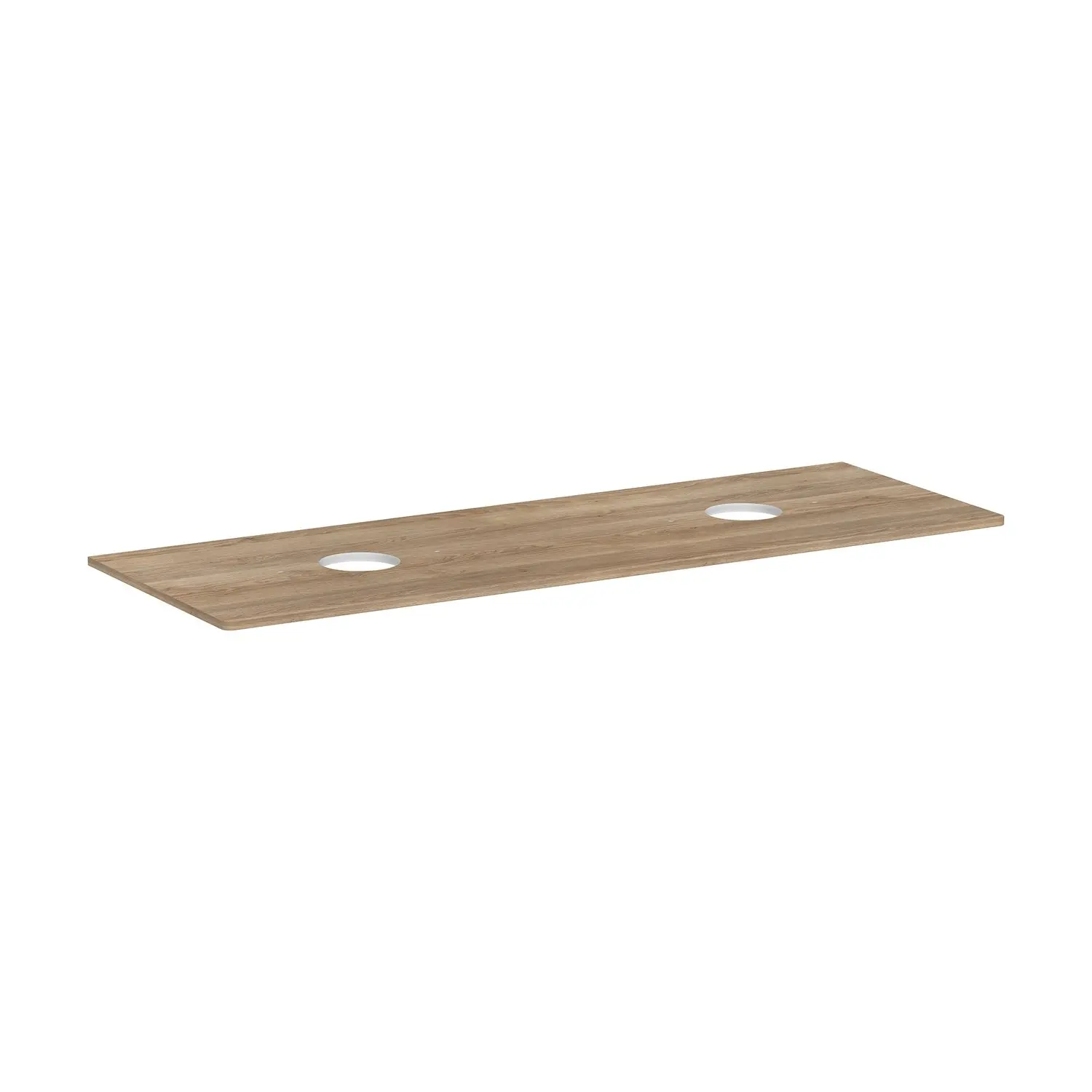 Hansgrohe Xelu Q - izlietnes virsma 156x55 cm, 2 izgriezumi, dabīgs ozols 54119230